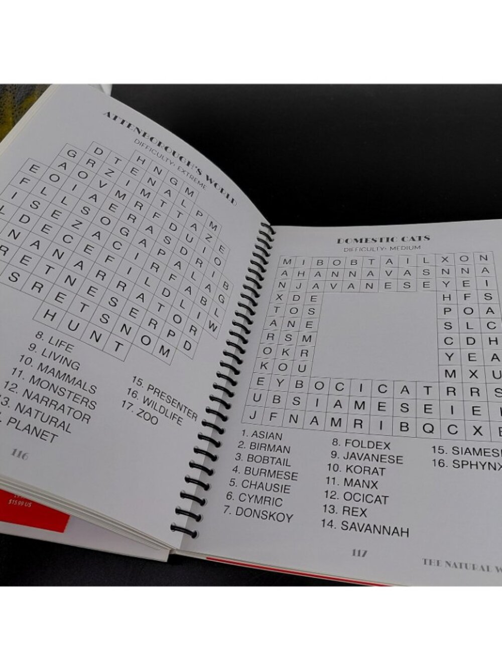 Word Puzzles Large Print Daisy Seal Puzzle Power Spiral Ring Bound Book Activity - Picture 10 of 10